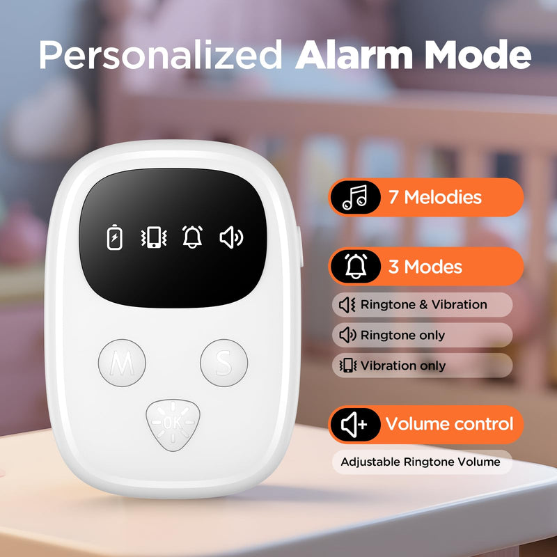 [Australia] - 2025 New Wireless Bedwetting Alarm, Bed Wetting Alarm for Boys and Girls, Compact & Comfortable Wireless Sensor, 7 Melodies 3 Modes,Includes Progress Card and Stickers White A. White 