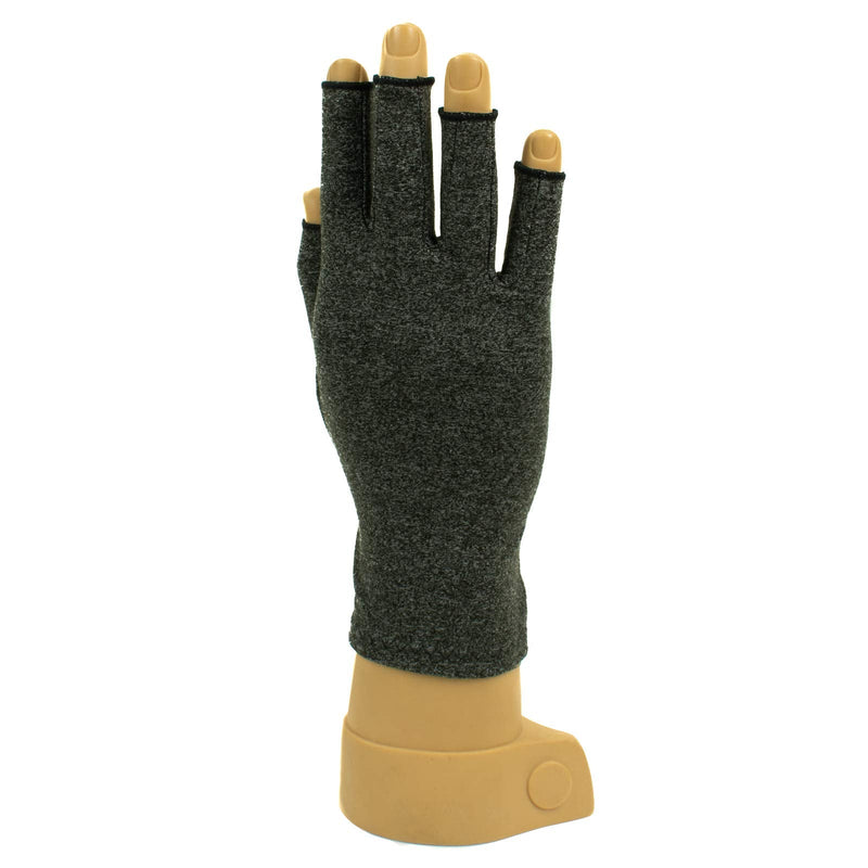 Rolyan 49430 Fingerless Compression Glove for Arthritis for Men & Women, Black Glove, Right Hand, Large