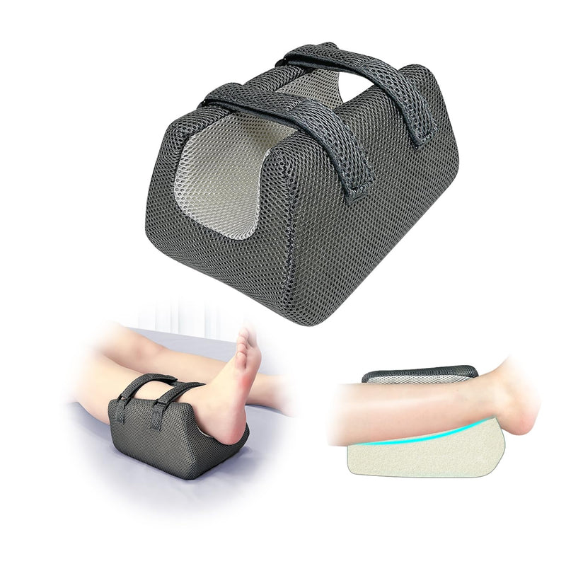 Mybow Ankle Pillow for Sleeping, Foot Elevation Pillows for Swelling, Blood Circulation & Pressure Sores Heel Protectors, Foam Leg Support Pillows for After Surgery, Foot Injured Wedge Pillow Gray 1
