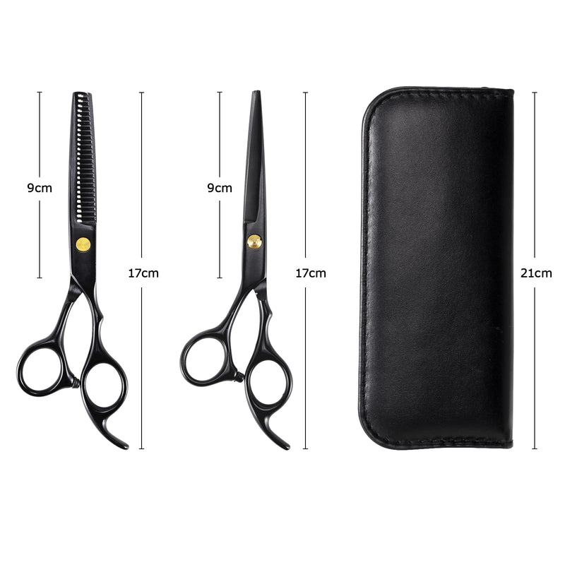 [Australia] - Hairdressing scissors set, 6.7 inch hair cutting scissors, hair scissors, thinning scissors set, professional hair cutting scissors for women, men, children, pets, hairdressing accessories for hair and beard, hairdressing cape, comb 