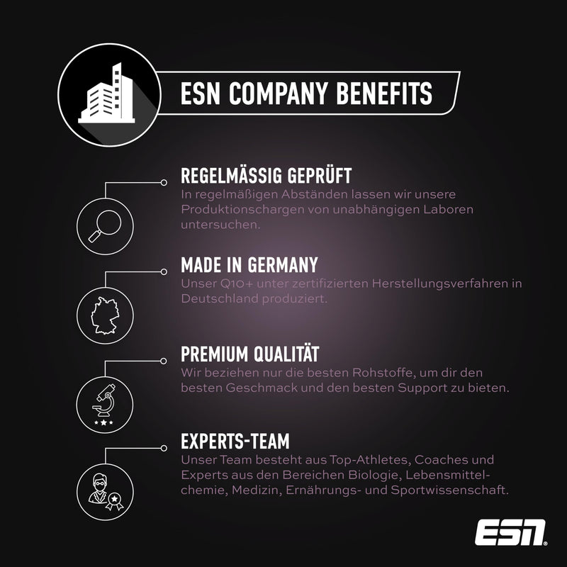 [Australia] - ESN Q10 Pro + selenium, 90 capsules, high dosage, support for performance and regeneration, 200 mg coenzyme Q10 + 18 µg selenium per capsule, tested quality, vegan & made in Germany 