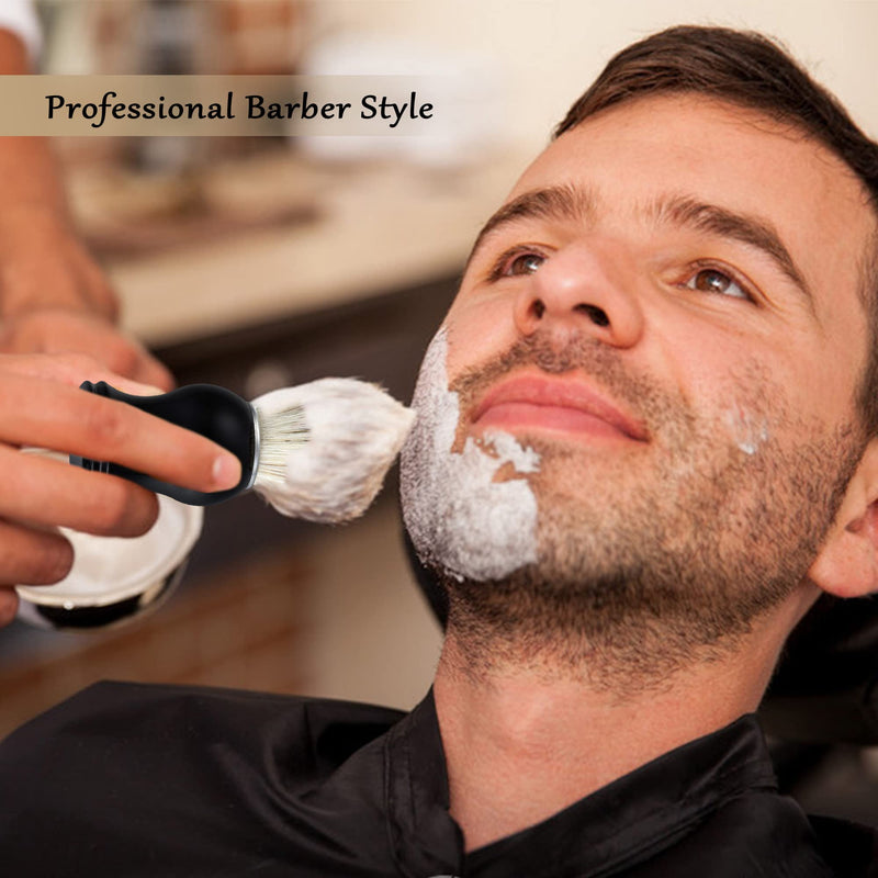 [Australia] - Men's Shaving Brush Set Boar Bristle Hair Shaving Brush, Stainless Steel Shaving Bowl & Stand, 3.5Oz Shaving Soap Wet Shaving Cleaning Tool Birthday Father Day Gifts for Him Men White 