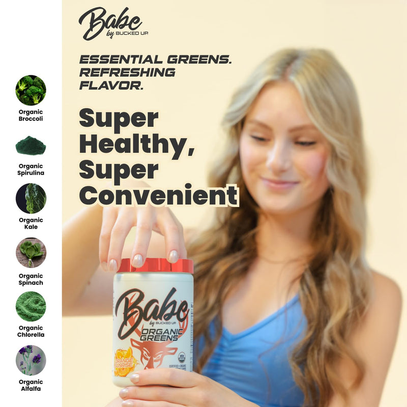 [Australia] - Greens Superfood Powder Orange Sunrise| 8 Most Essential Mixed Greens| Certified 100% Organic | Chlorella, Spinach, Kale, Spirulina, Alfalfa, Broccoli, Wheat Grass, & Barley Grass | 30 SERV | 11.75 OZ 