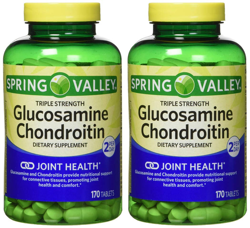 [Australia] - Spring Valley - Glucosamine Chondroitin, Triple Strength, 340 Tablets, Twin Pack 