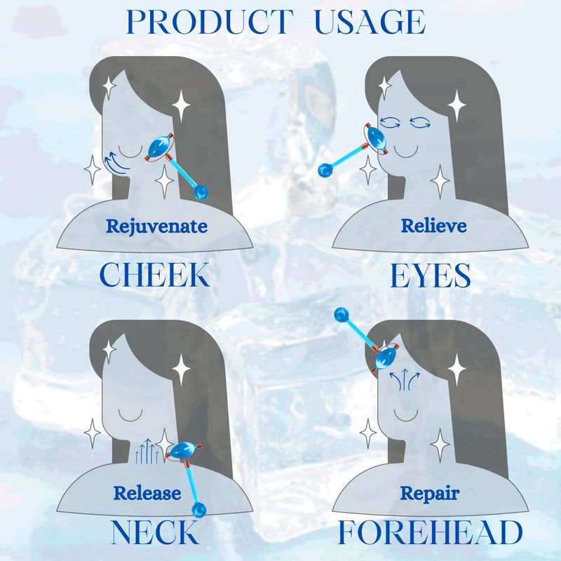 Liquid Ice Roller & Globe- Cooling Massage Roller For Face & Body, Cryotherapy Ice Roller For Skin Tightening, Rejuvenating, Reduce Puffiness, Wrinkle Repair, Liquid Ice Globe Facial Skin Care Tool