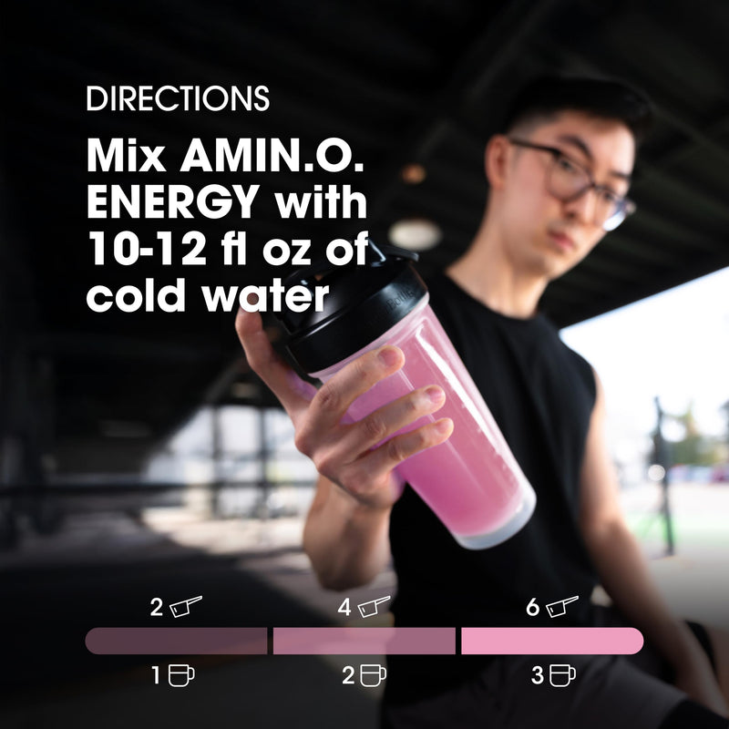 Optimum Nutrition, Amino Energy Powder Plus Focus, with Bcaa, Electrolytes, and Caffeine, Watermelon, 30 Servings | Contains BCAAs, Electrolytes, 100 mg Caffeine, 5g Amino Acids, Zero Sugar, Supports Hydration, Banned Substance Tested