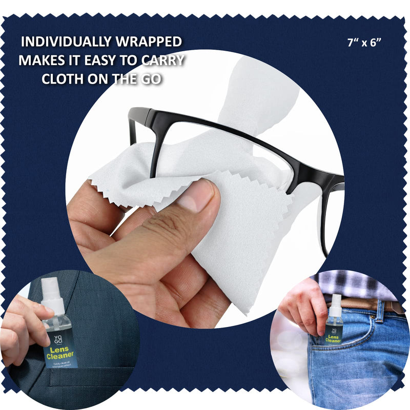 [Australia] - Lens Cleaner Spray 2 Eyeglass Cleaner Bottels, with 4 Microfiber Cloths Kit Ammonia and Streak Free Safe for Eyewear and Electronics 6 Piece Set 