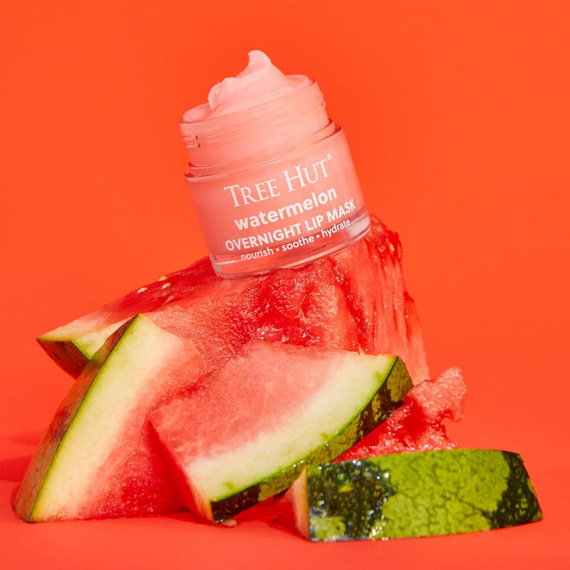 Tree Hut Watermelon Overnight Lip Mask, 0.6 Oz | Nourishing & Moisturizing Lip Treatment with Shea Butter, Vitamin E, Smooth Lips, Overnight Lip Sleeping Mask 0.6 Fl Oz (Pack of 1)