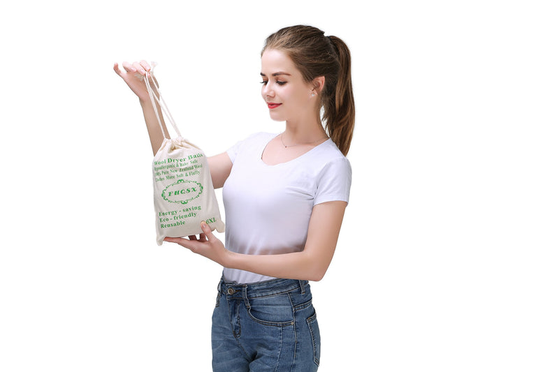 [Australia] - Wool Dryer Balls Organic XL 6-Pack, Reusable Natural Fabric Softener, Reduces Wrinkles,Dryer Sheets Alternative White 