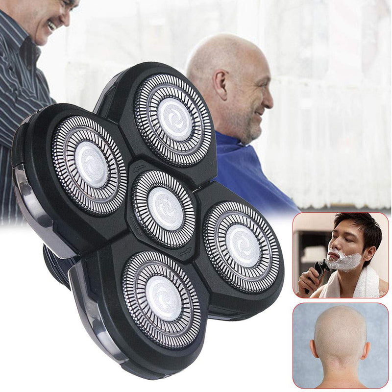 5 Head Shaver Heads, 2PCS Shaver Blade Heads Shaver Replacement for Electric Razor Shaving Bald Tool, Head and Face Electric Razor Shaver Head, Not Fit for Remington Razors and Skull Rotary Razors