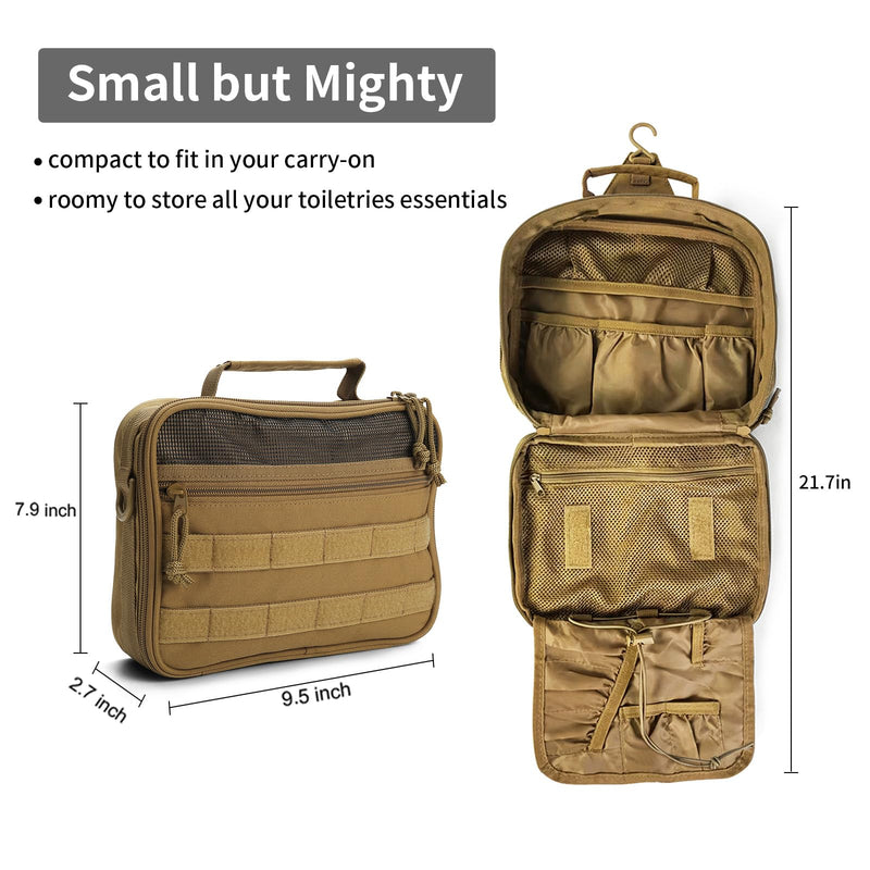 SMONT Khaki men's toiletry bag and women's black cosmetic bag and pink women's cosmetic bag set sales