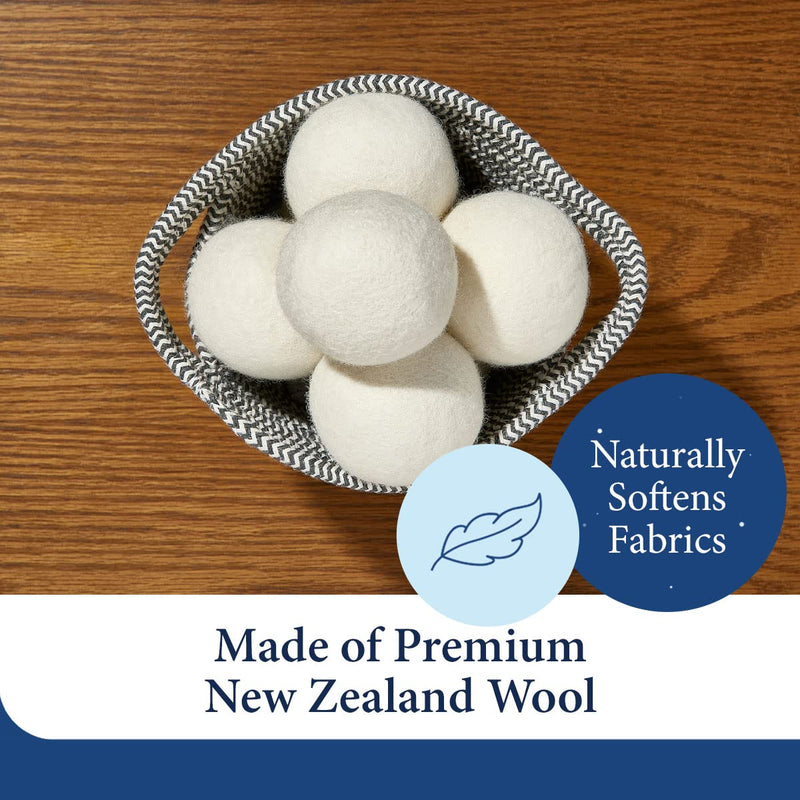 [Australia] - Cosy House Collection Wool Dryer Balls - Premium Reusable Natural Fabric Softener - Eco-Friendly, Saves on Time and Energy - Soften Clothes Naturally - Reusable for Up to 3 Years - White (Pack of 3) 3-Pack 