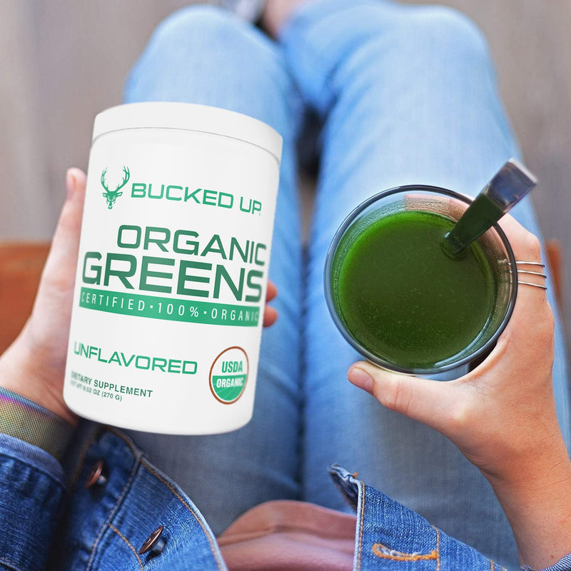 [Australia] - Greens Superfood Powder Unflavored | 8 Most Essential Mixed Greens | Certified 100% Organic | Chlorella, Spinach, Kale, Spirulina, Alfalfa, Broccoli, Wheat Grass, & Barley Grass | 30 SERV | 9.52 OZ 