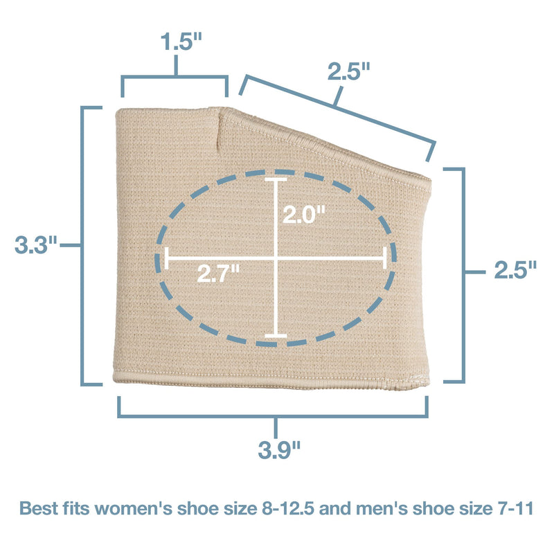 [Australia] - ZenToes Metatarsal Pads for Men and Women - Ball of Foot Pain Relief Cushions for Sesamoiditis, Metatarsalgia, Morton's Neuroma - 2 Pairs Fabric Sleeves with Gel Inserts (Medium, Beige) Medium 