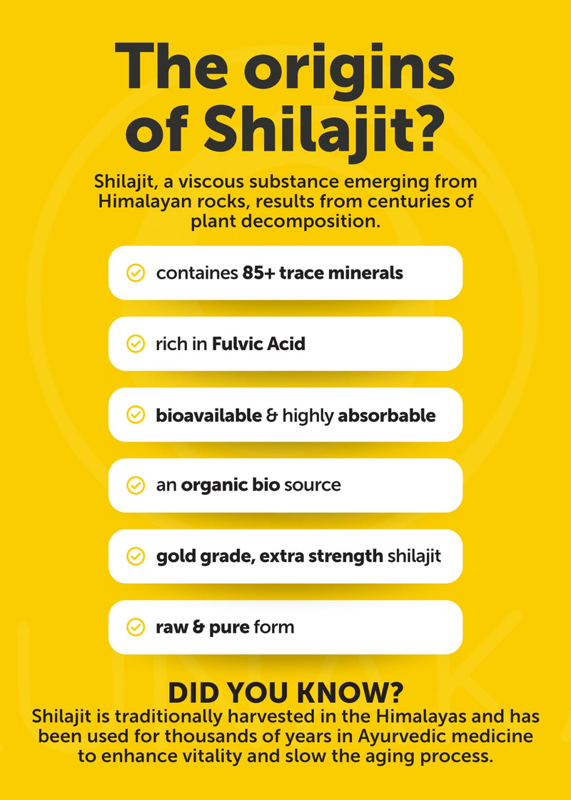 [Australia] - Lunakai USA Made Pure Shilajit Capsules with Ashwagandha, Rhodiola & Cordyceps - Extra Strength Shilajit Extract for Men & Women, 60ct Capsules - Single Bottle 