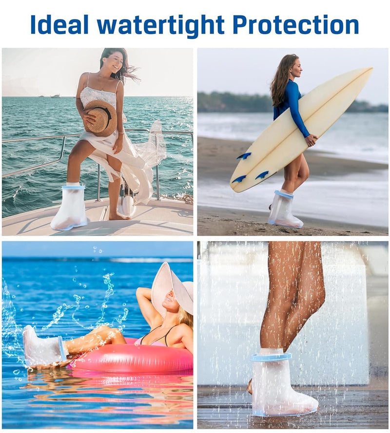 [Australia] - Blueash Plaster Protection Foot for Showering, Leg Shower Protection Reusable Bandage Protection Keep Wound Bandages Dry Ankle 