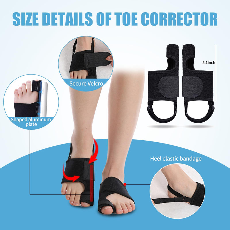Recovist Bunion Brace for Women & Men - Recovist Bunion Corrector & Big Toe Straightener. alleviation Pain & Corrects Toe Alignment. For Left & Right Foot (1 Pair)