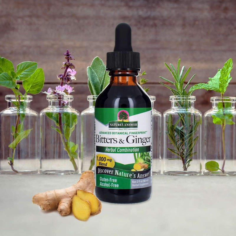 [Australia] - Nature's Answer Alcohol Free Bitters & Ginger 2 Fluid Ounces | Supports Digestion | Supports Stomach Function 