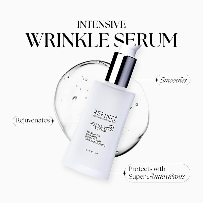 Refinee Intensive Vitamin C FaceSerum - Anti-Aging & Wrinkle Care - FirmingSerum for Age Spots & Hyperpigmentation - Vegan Friendly Skincare – Lightweight DailySerum for Face - 30 ml