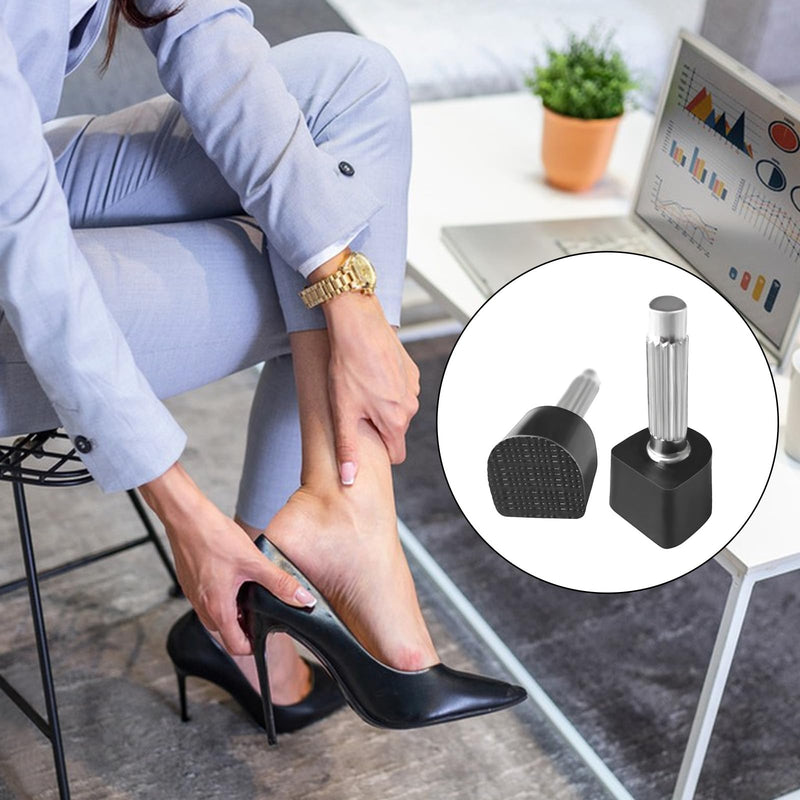 [Australia] - 5 pairs of heel protectors for high heels - U-shaped replacement tips for dance shoes, non-slip and wear-resistant - black with metal pins - heel protectors for pumps and high heels 