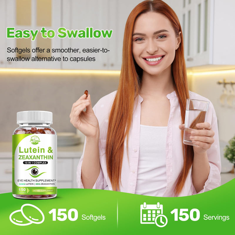 [Australia] - Lutein and Zeaxanthin Supplements, Eye Vitamin & Mineral Supplement, Multivitamin for Vision & Ocular Health with Omega-3, Protect and Enhance Your Eye Health Completely, 150 Softgels 150 Count (Pack of 1) 