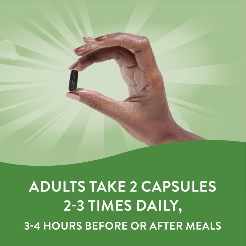 [Australia] - Nature's Way Activated Charcoal, Binds Unwanted Materials and Gas in the Digestive Tract*, 560 mg per 2-Capsule Serving, 100 Capsules (Packaging May Vary) 100 Count (Pack of 1) 