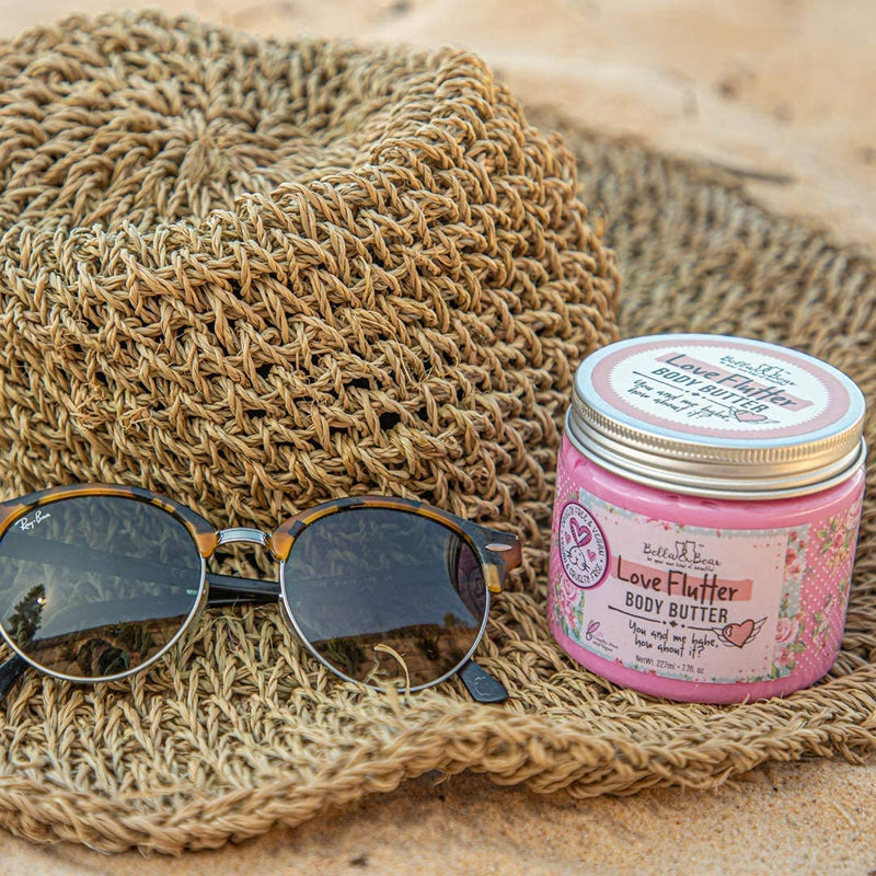 [Australia] - Bella & Bear Love Flutter Body Butter - Hydrating Cream for Soft, Smooth Skin | Perfect for Stretch Marks & Scars | 6.7oz of Nourishing Love 