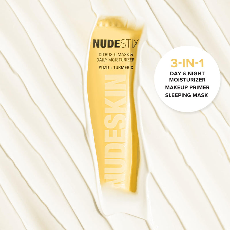 Nudestix Citrus-C Mask & Daily Moisturizer – 2-in-1 Hydrating Vitamin C Cream with Yuzu & Turmeric | Clean Beauty, Brightening Face Moisturizer for Glowing Skin | Vegan & Cruelty-Free
