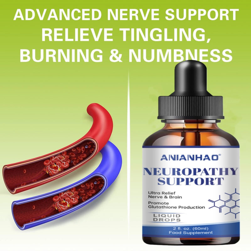 Alpha Lipoic Acid Neuropathy Supplements Liquid Drops, 18-in-1 Stabilized R-Alpha Lipoic Acid (R-ALA) w. Acetyl L-Carnitine Vitamin B-Complex Magnesium for Toes, Feet, Fingers, Hands, Legs & Arms
