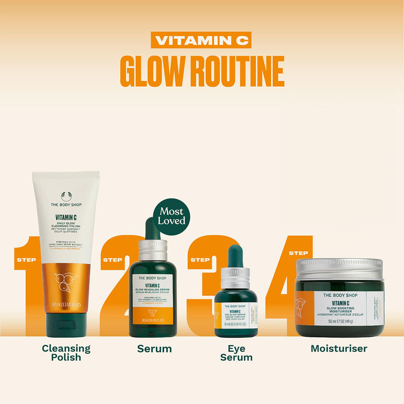 The Body Shop Vitamin C Eye Glow Serum - Illuminating And Brightening For Eye - 0.3 Fl Oz | Lightweight eye serum helps reduce dark circles and even the eye area for a brighter, refreshed, well-rested look