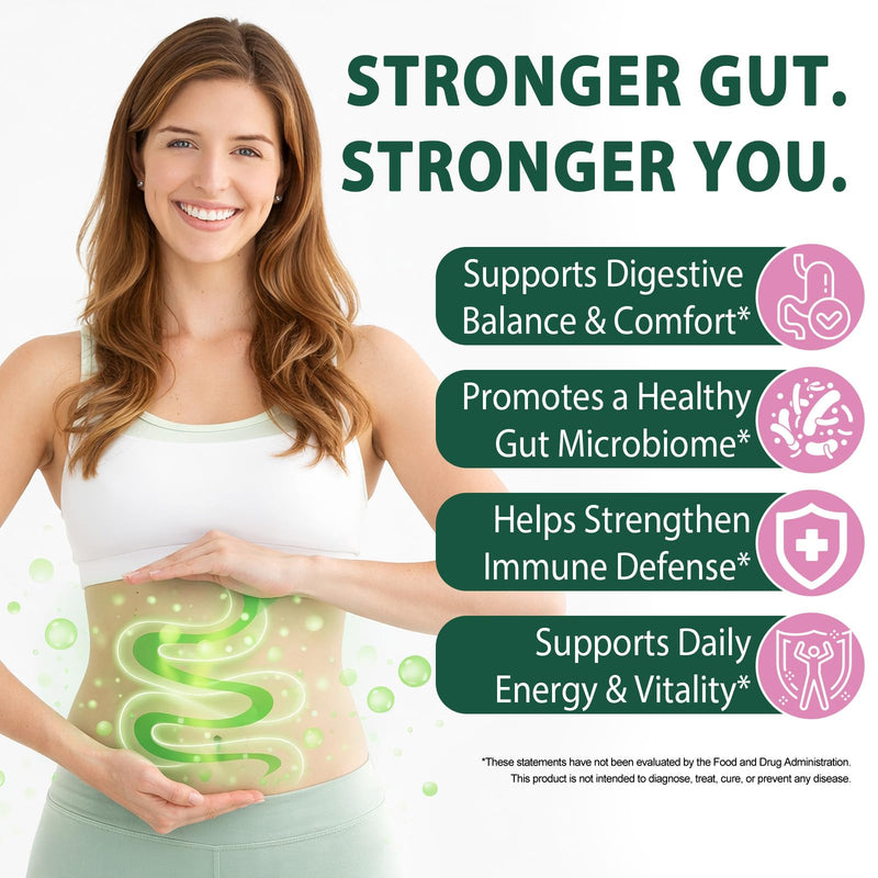 Probiotic Kombucha Gummy with Prebiotics, Probiotics & Postbiotics | Digestive Health & Gut Support Supplement | for Men & Women | Berry Bliss Flavor- 60 Gummies