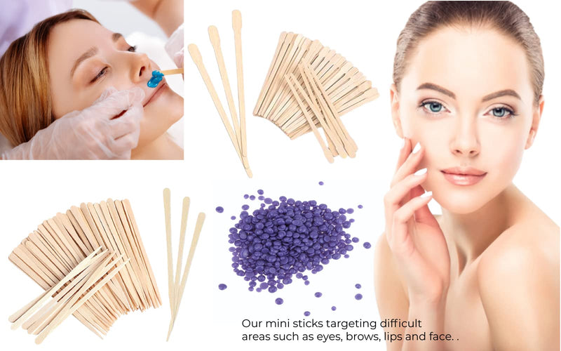 [Australia] - Mibly 1000 Pcs Wooden Wax Sticks - Eyebrow, Lip, Nose Small Waxing Applicator Sticks for Hair Removal and Smooth Skin - Spa and Home Usage Pack of 1000 