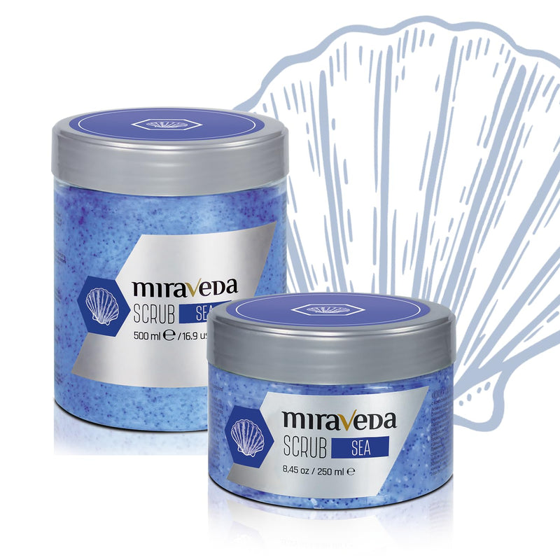 [Australia] - Miraveda by Italwax Sea Scrub - 500ml / 16.9fl.oz - Scrubs for professional and home use skin care - Moisturizing and nourishing treatments on the hands, feet, and body 16.9 Fl Oz (Pack of 1) 