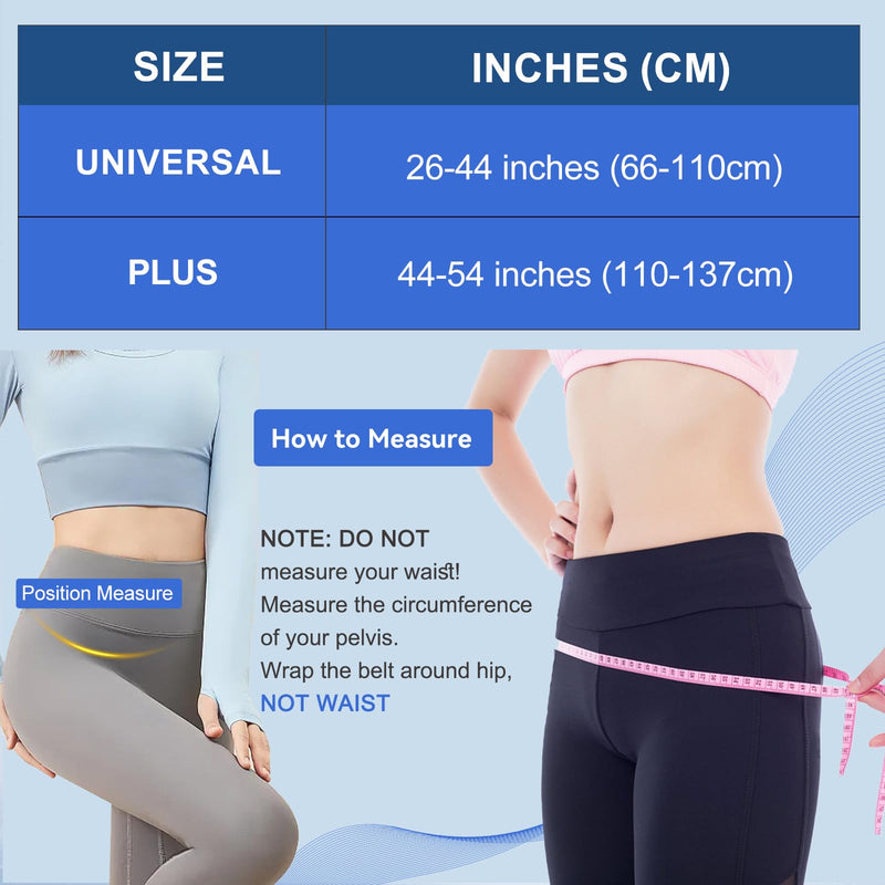 [Australia] - Sacroiliac SI Joint Hip Belt With 360¬∞Anti-slip strips for Men and Women Adjustable Pelvic Support and Lower Back Brace Belt for Sciatica,Pelvis,Lumbar & Nerve Pain Si Joint(Universal) Universal (Hip Size 26"- 44") 