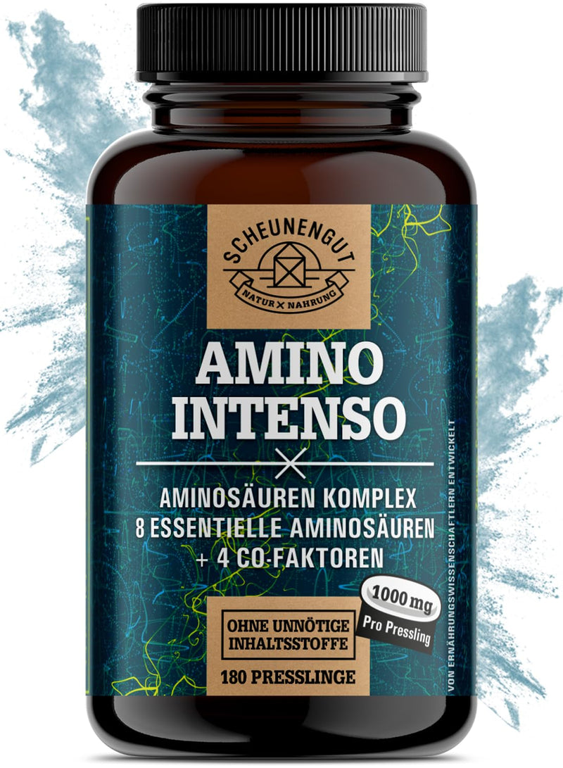 [Australia] - AMINO INTENSO® high-dose amino acid complex - IMPORTANT: Laboratory-tested amino acid capsules with 12 amino acids WITH EAA pattern -6000 mg daily dose- Amino -180 pieces -DE- SCHEUNENGUT® 