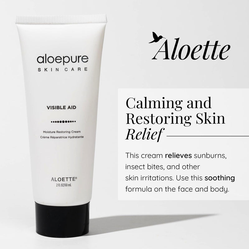 Aloette Moisturizer Face Cream - Daily Body & Facial Skin Care Products | Hydrating & Rejuvinating Skin Moisturizer Face Lotion with Aloe Vera & Vitamin E for Dry to Normal Skin - Gluten Free