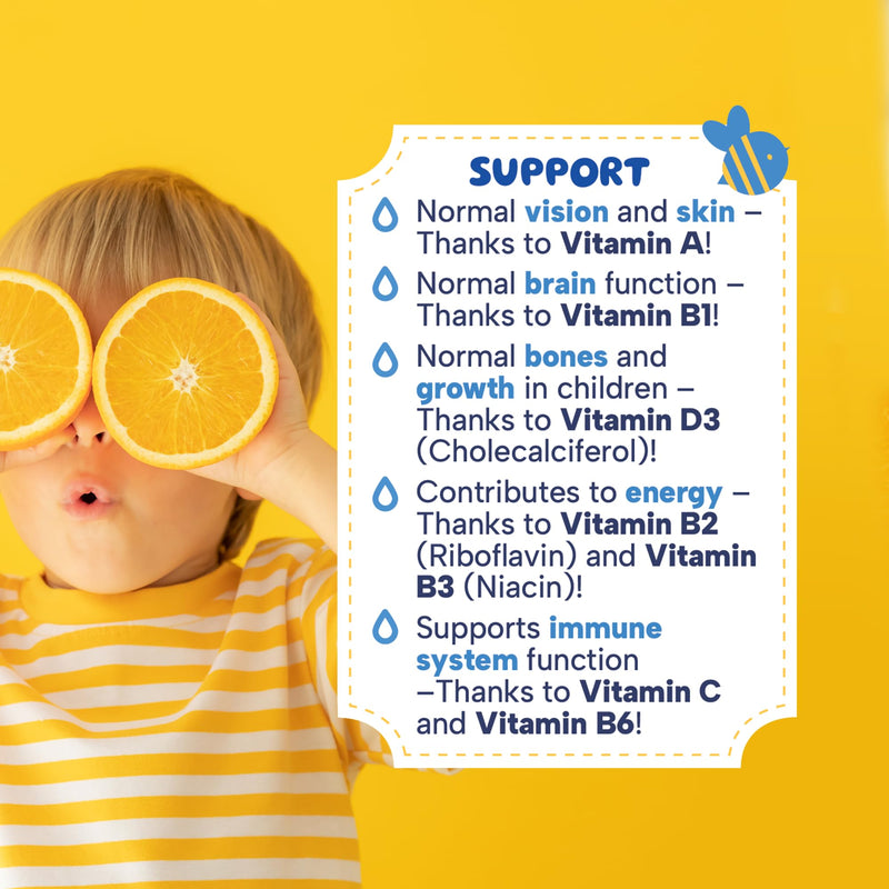 MinaKids 3 Pack Bundle (60 ml x 3) | Multivitamin + Ironbaby + D3+K2 Drops | Liquid Supplements for Kids & Children | Immunity, Energy & Bone Support | Sugar-Free | Vegan | Natural Flavours