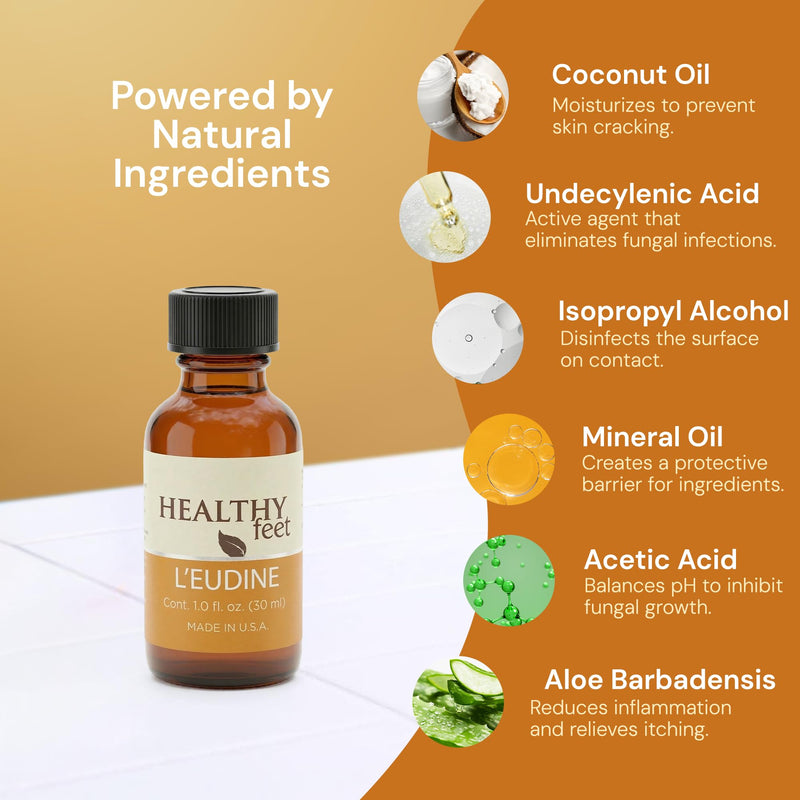 Healthy Feet Antifungal Gel for Toenails & Athlete’s Foot – Undecylenic Acid Treatment – Helps Eliminate Nail Fungus, Control Odor & Fight Foot Microorganisms – Fast-Absorbing Formula – 1 fl oz