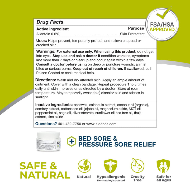 [Australia] - terrasil Bed Sores Treatment Cream & Pressure Sores Cream – Natural Ingredients for Healing of Bed Sores, Pressure Sores, Ulcers, Wounds, 3X Action for Soothing Relief (1.5 oz jar) 