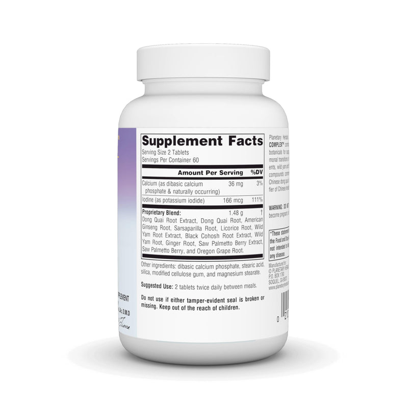 [Australia] - Planetary Herbals Wild Yam-Black Cohosh Complex Tablets, 120 Count 