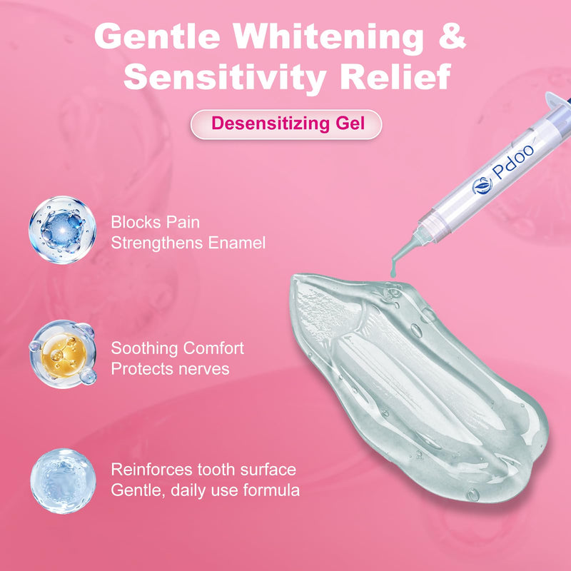 Teeth Whitening Kit with LED Light Tray for Sensitive Teeth, 5 Tooth Whitening Pen Gel Pain Free and Enamel Safe, Teeth Whitener at Home Up to 1-9 Shades Whiter in 1-2 Weeks 0.51 Fl Oz (Pack of 1)