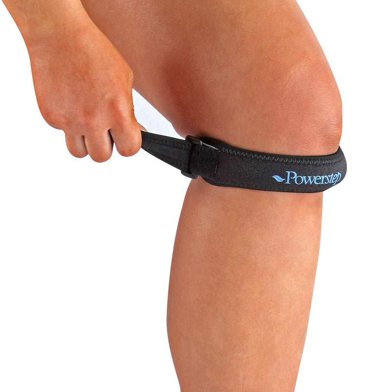 Powerstep unisex adult Powerstep Patella Strap, Un Walking Shoe, Black, One Size US