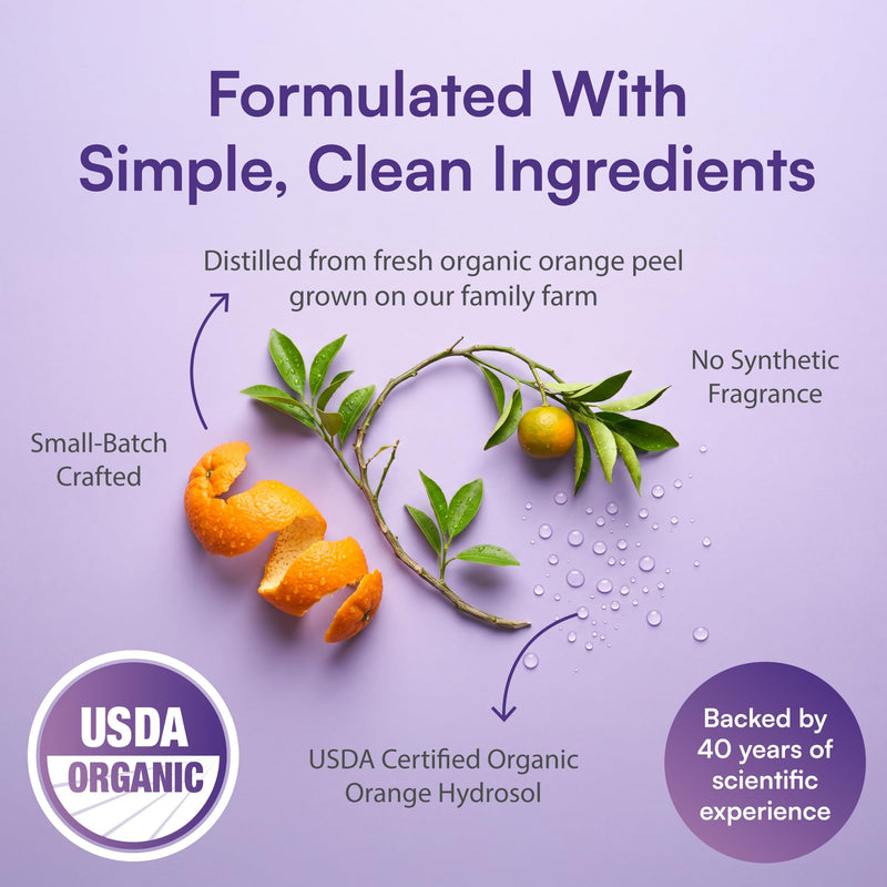 Vitamin C Mist Spray Set, Organic Face & Body Hydration, 100% Natural Orange Plant Extracts, Vegan non-GMO, 2 ounce (3 Pack)