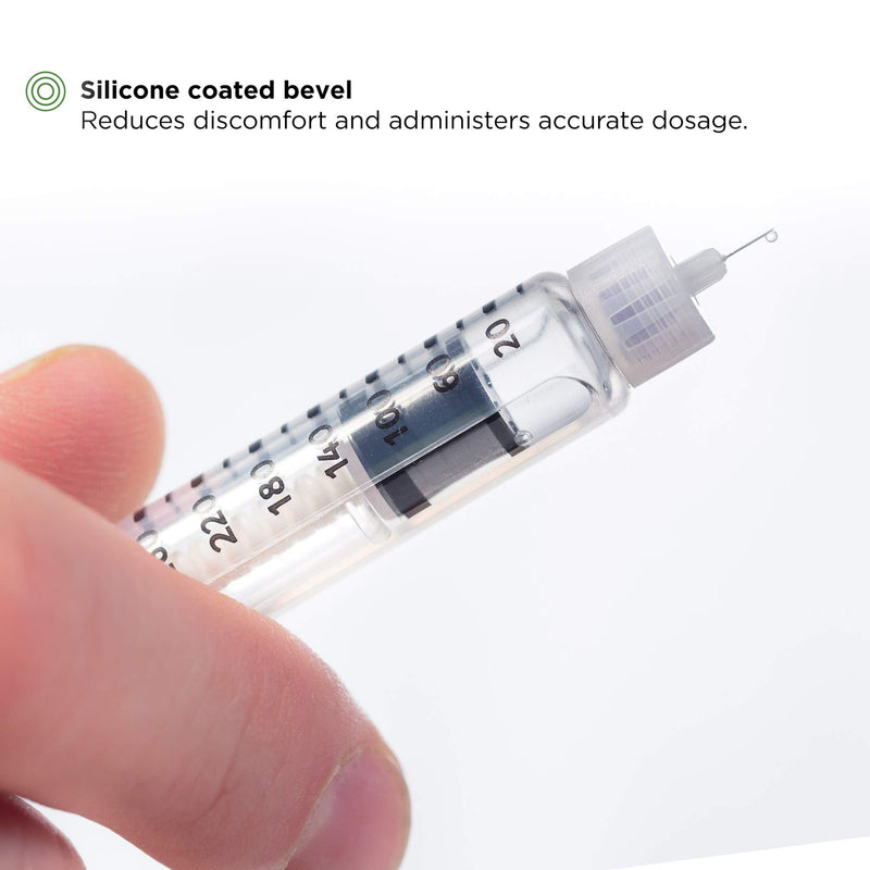 [Australia] - Care Touch Pen Needle 32 Gauge, 0.2"-5mm - Set of 100 Diabetic Fine Needles - Triple Sharpened, Silicone Coated Bevel, Thin Wall Technology, & Secure Attachment - Compatible with Most Insulin Pens 