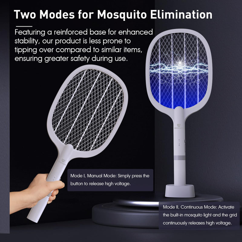 [Australia] - Bug Zapper Racket, Electric Fly Swatter Rechargeable Mosquito Zapper for Indoor and Outdoor - 2000mAh (1 Pack, 2000 mAh) 1 Pack, 2000 mAh 