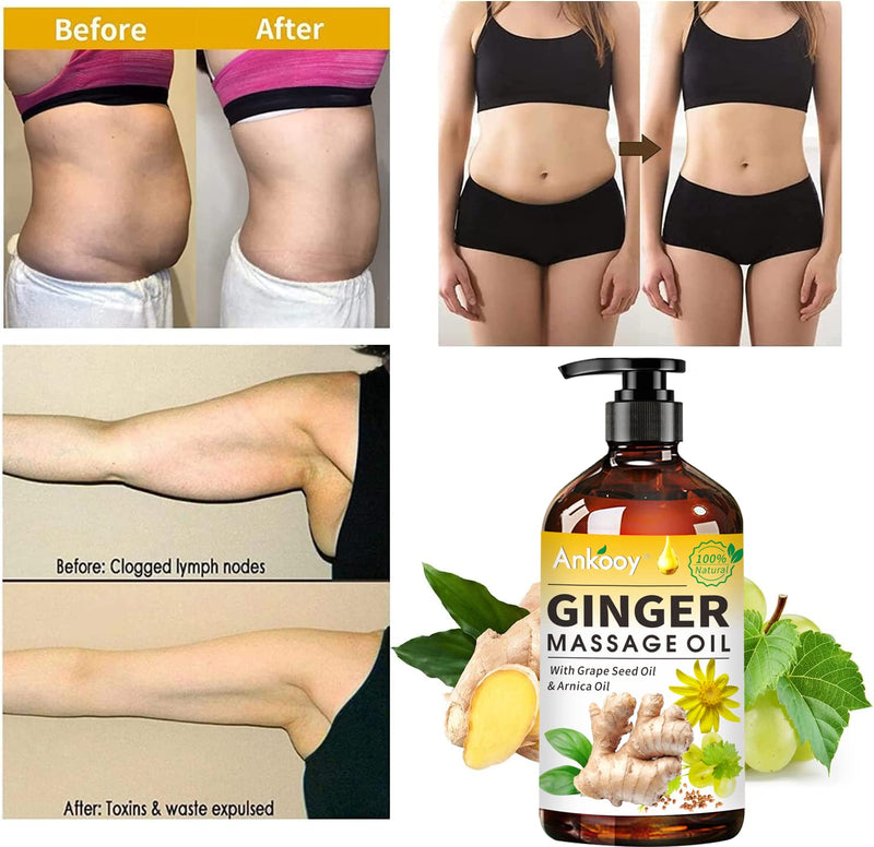 [Australia] - 3 Pack Ginger Oil, Ginger Oil Lymphatic Drainage Massage,Belly Drainage Ginger Oil, Ginger Massage Oil Lymphatic Drainage,100% Natural Massage Oil for Massage Therapy With Arnica Extract,Vitamin E Oil 