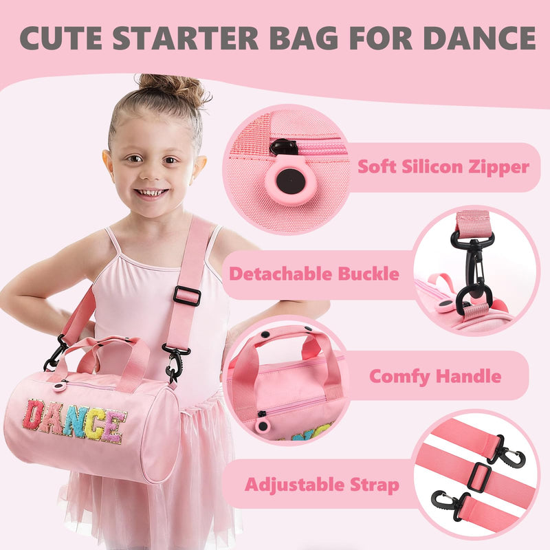 Dance Bag for Girls Kids Duffle Ballet Bag Women Birthday Gifts for Girls | Small Gym Duffle Bags Overnight Travel Bags Workout Duffel Bag,Waterproof Fabric,for Toddler Teen and Women,Girls Gift Pink L