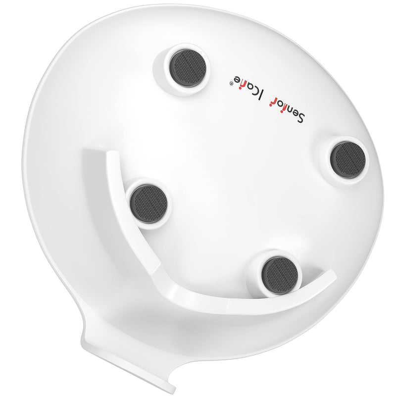 [Australia] - Adaptive Scoop Plate with Handle - Non-Skid Melamine Bowl for Disabled Adults, One-Handed Plates for Elderly with Tremor, Arthritis or Parkinson's, 6 Inch, Spill-Proof, by Senior ICare 