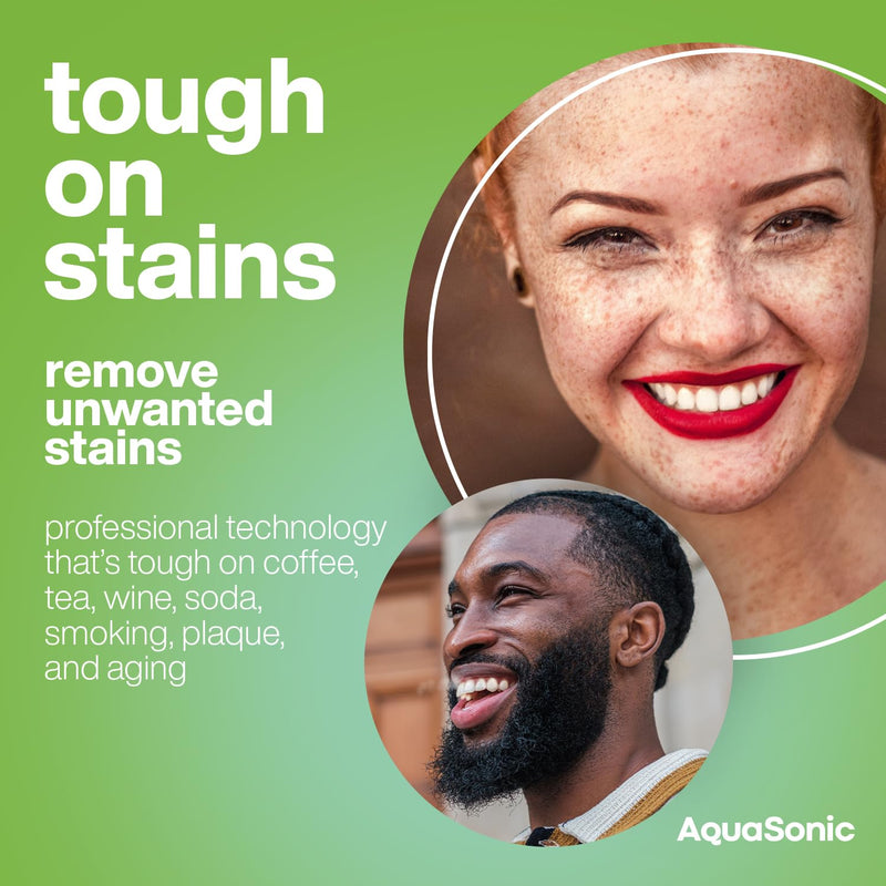 [Australia] - AquaSonic Professional Teeth Whitening Strips - Enamel Safe Teeth Whitening with Hydrogen Peroxide - Easy to Use, Non-Slip, Affordable & Effective (Spearmint) Spearmint 