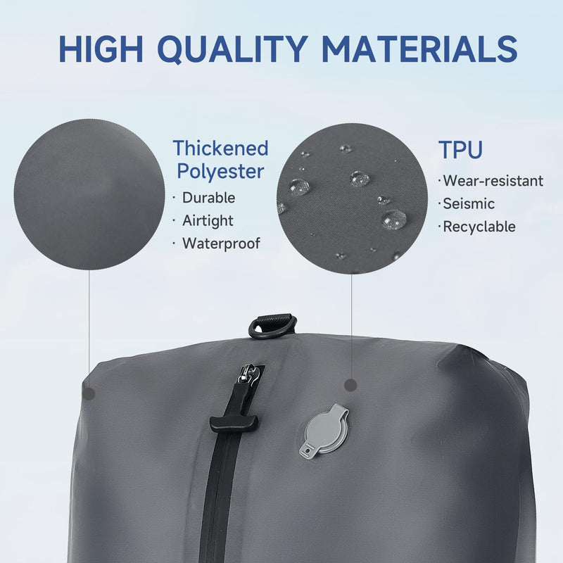 Vacuum bags for travel,17.5L Reusable vacuum bags for luggage,Waterproof compression bag Space Saver Bags for Suitcases Backpack Travel and business(1PC+Pump) 1PC+ PUMP 17.5L